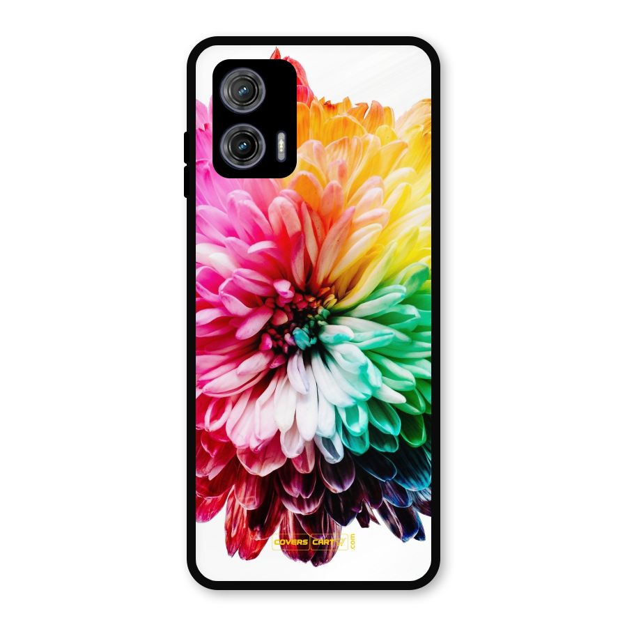 Colorful Flower Metal Back Case for Moto G73