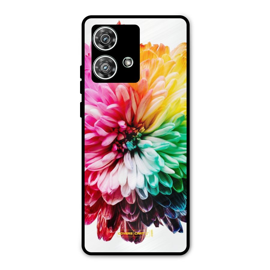 Colorful Flower Metal Back Case for Motorola Edge 40 Neo