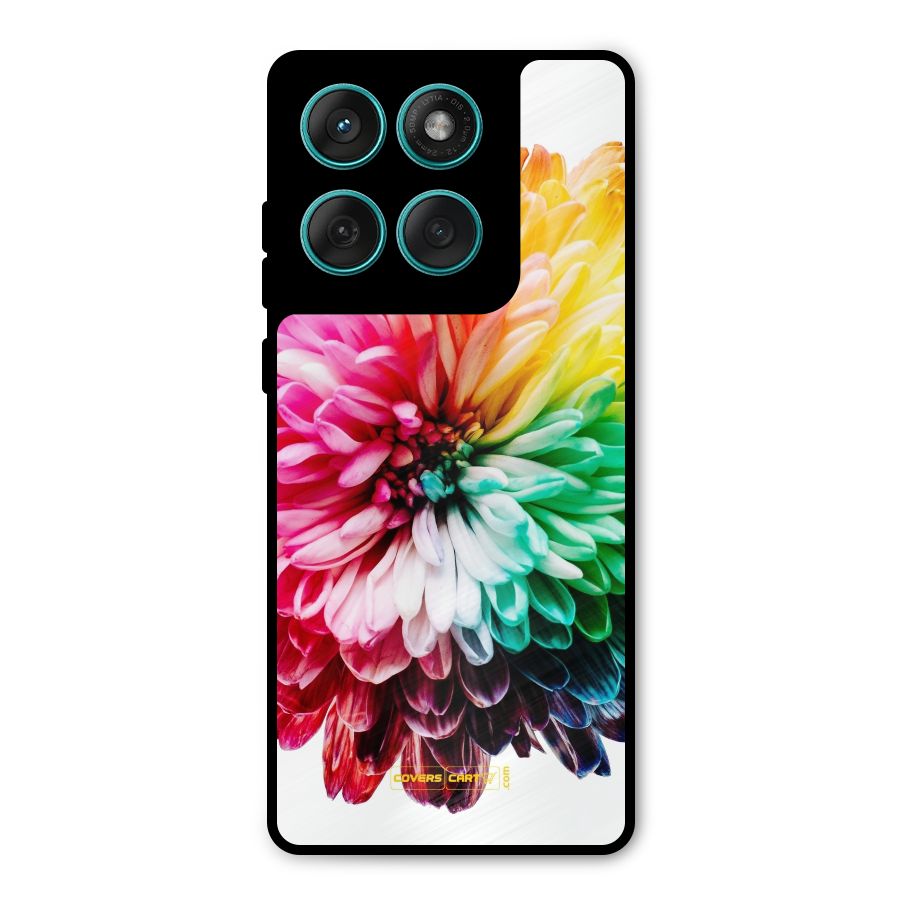 Colorful Flower Metal Back Case for Motorola Edge 60 Fusion