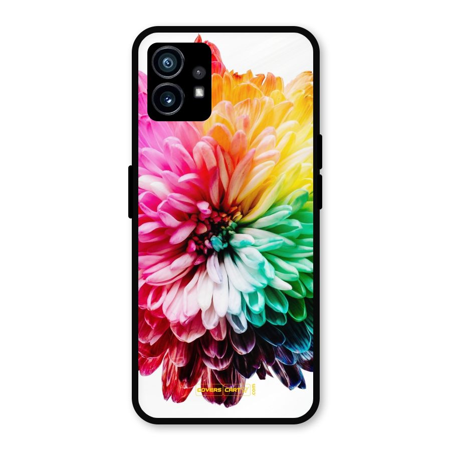 Colorful Flower Metal Back Case for Nothing Phone 1