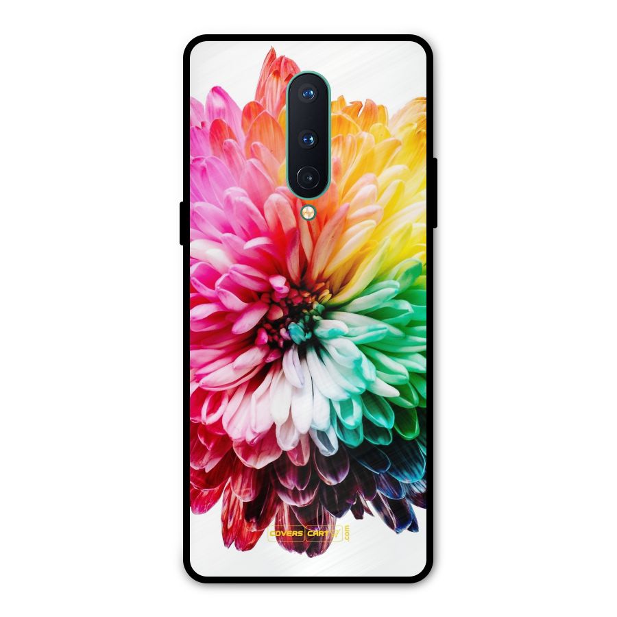 Colorful Flower Metal Back Case for OnePlus 8