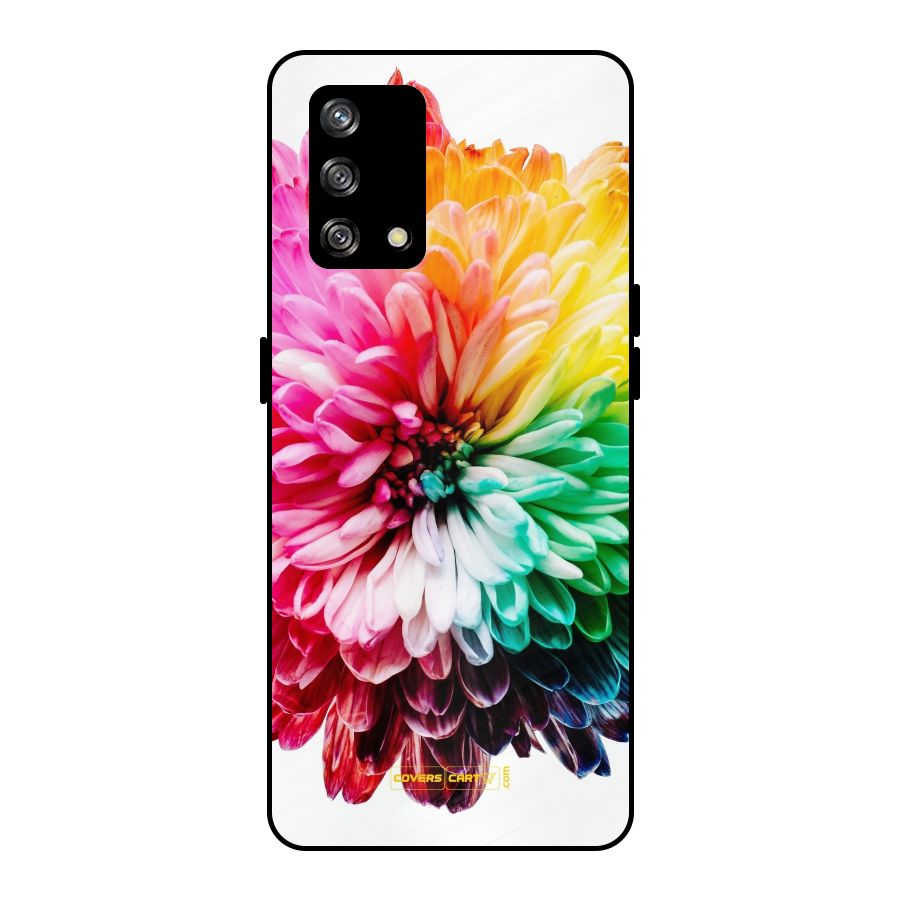 Colorful Flower Metal Back Case for Oppo F19