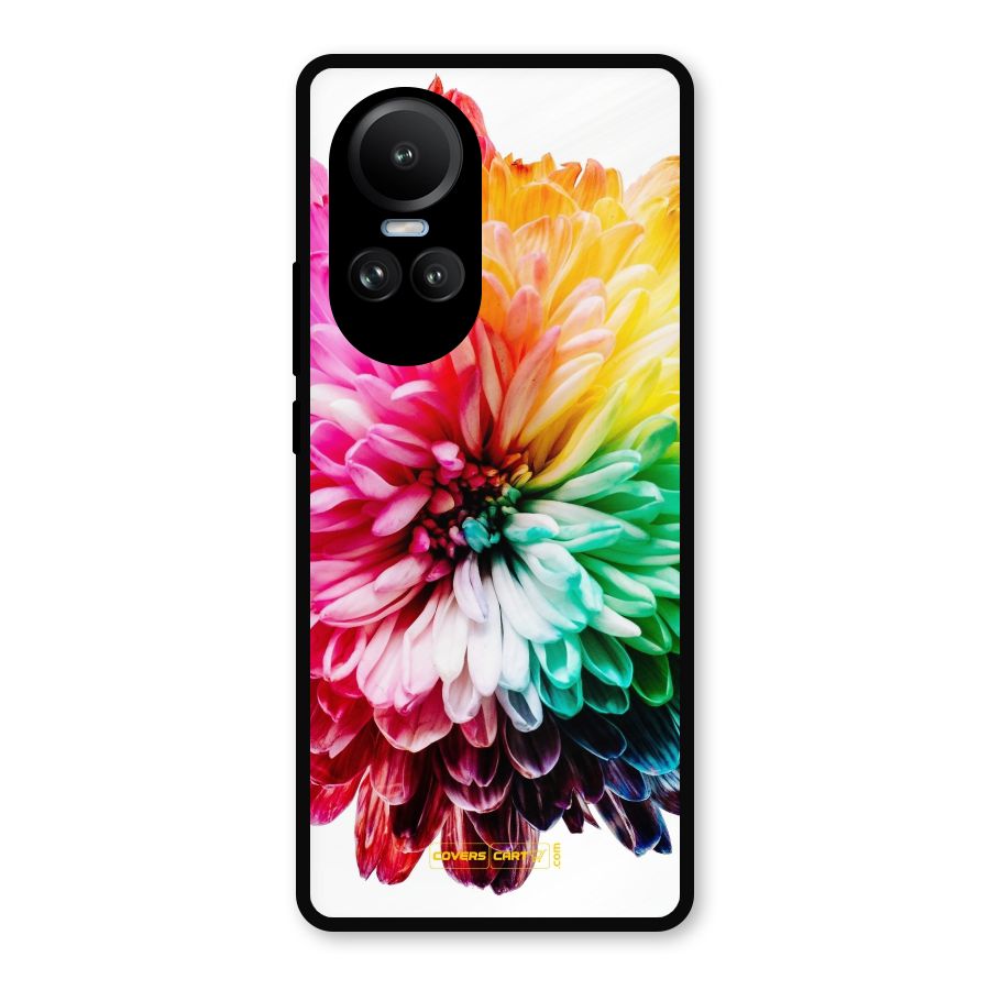 Colorful Flower Metal Back Case for Oppo Reno10 Pro