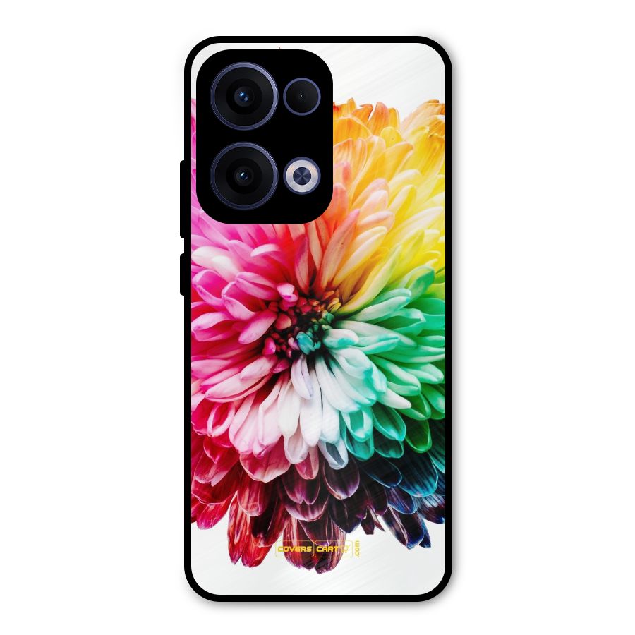 Colorful Flower Metal Back Case for Oppo Reno13