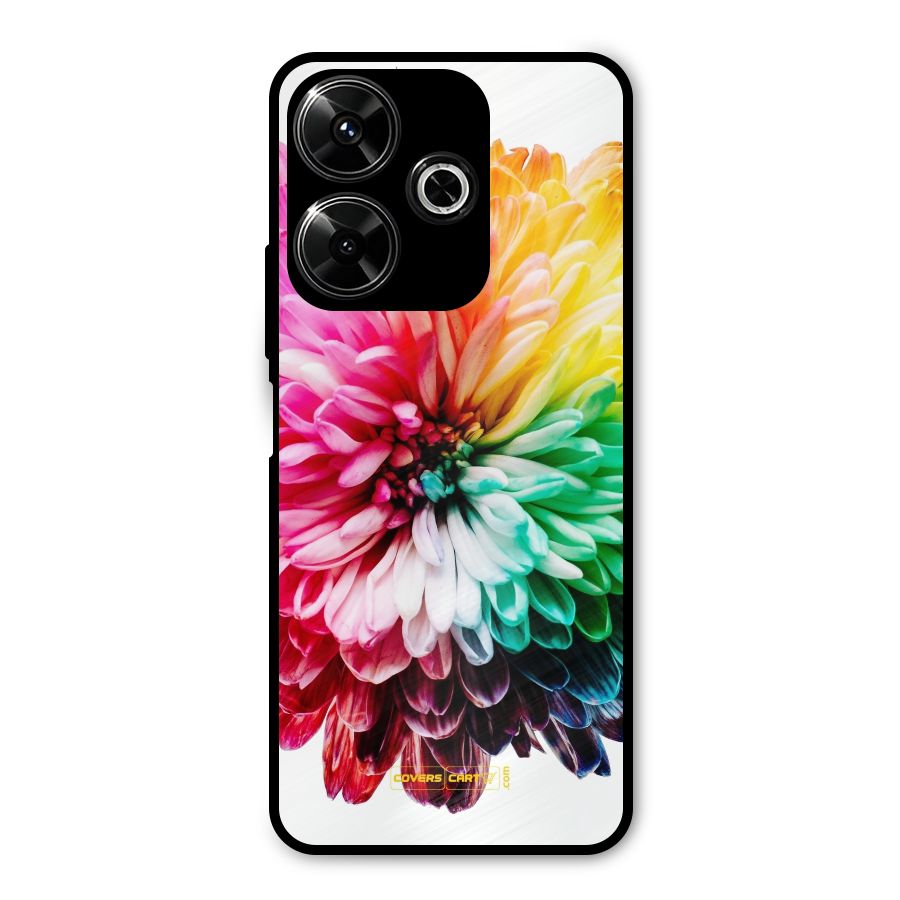 Colorful Flower Metal Back Case for Poco M6 Plus