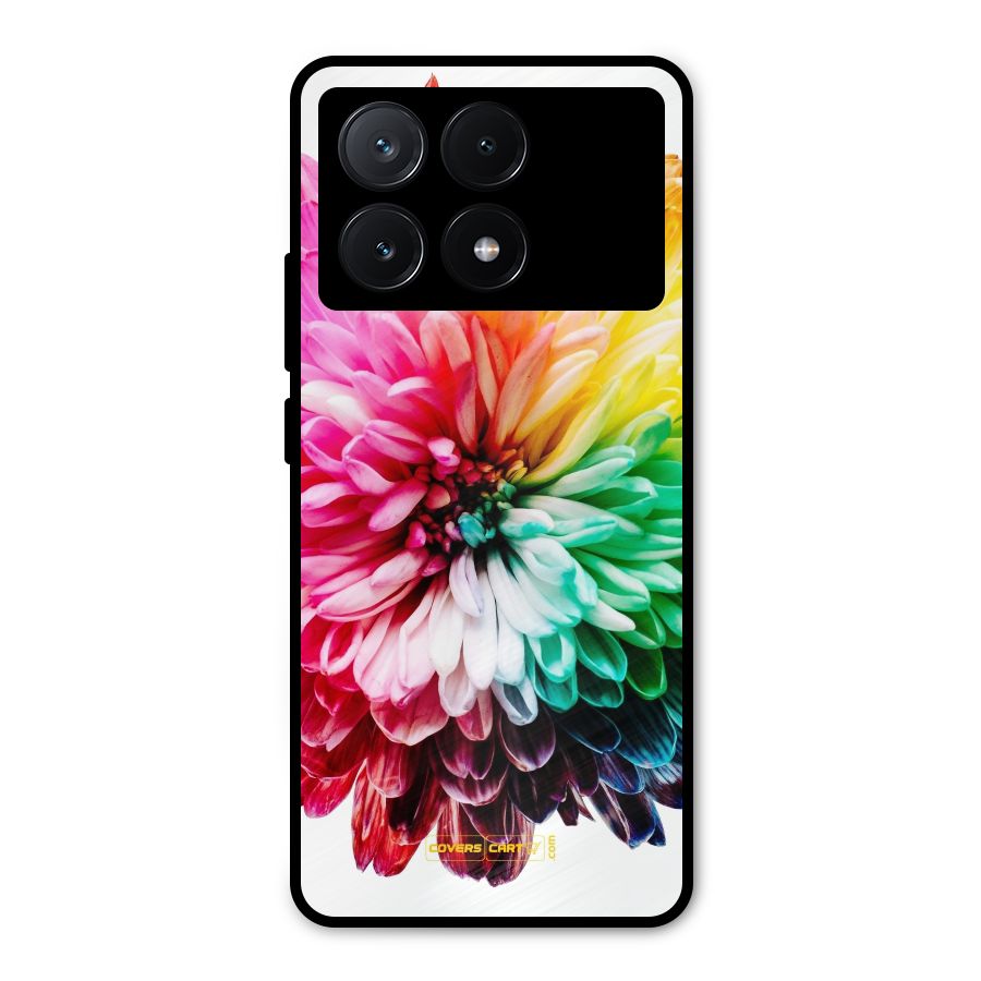 Colorful Flower Metal Back Case for Poco X6 Pro