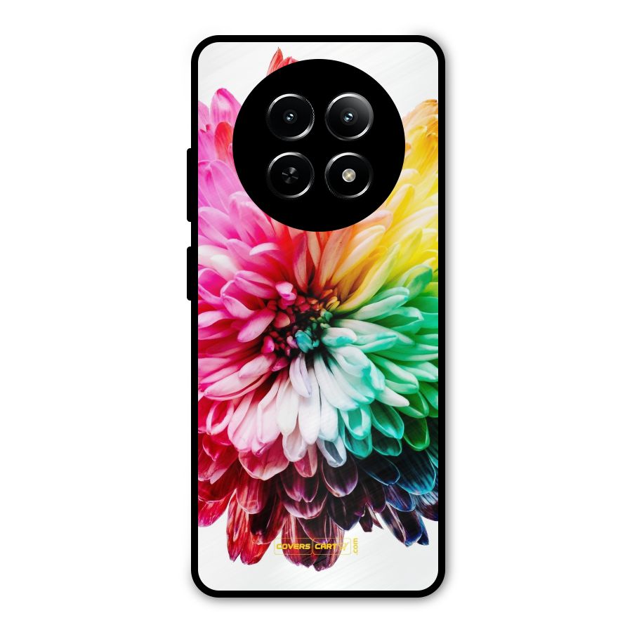Colorful Flower Metal Back Case for Realme 12 5G