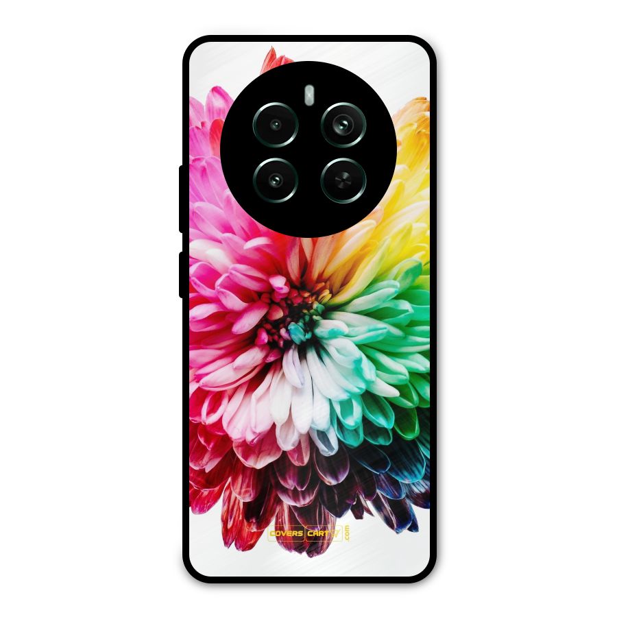 Colorful Flower Metal Back Case for Realme 12 Pro Plus