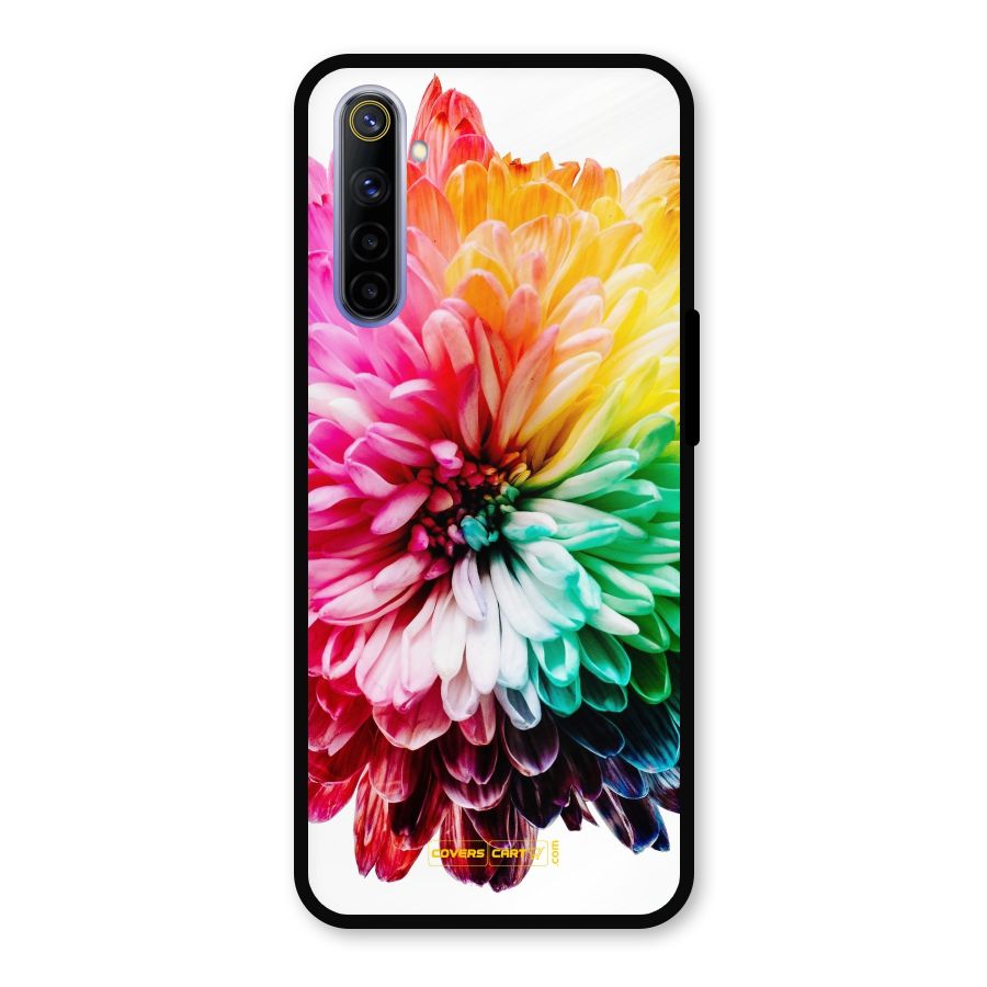 Colorful Flower Metal Back Case for Realme 6