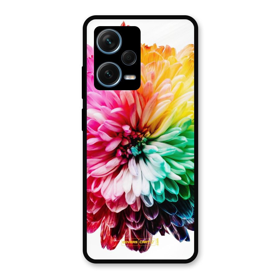 Colorful Flower Metal Back Case for Redmi Note 12 Pro Plus 5G