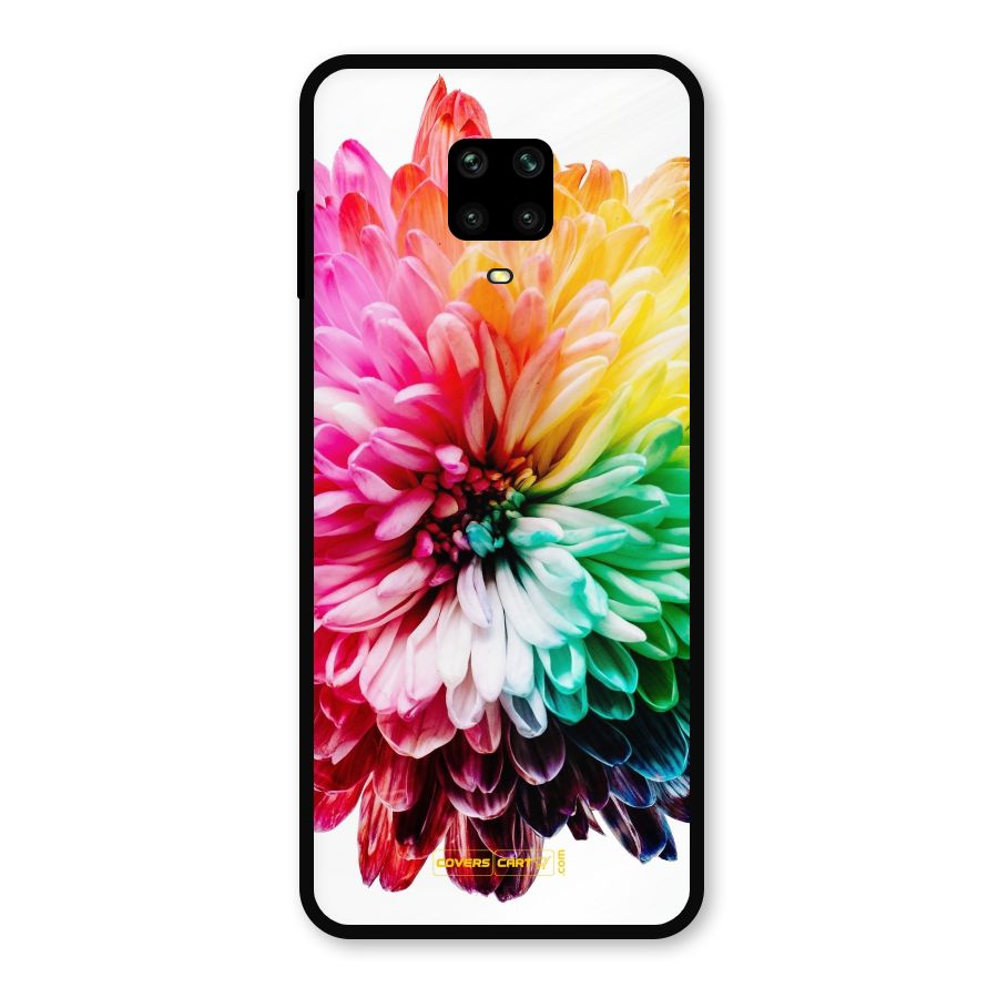 Colorful Flower Metal Back Case for Redmi Note 9 Pro Max
