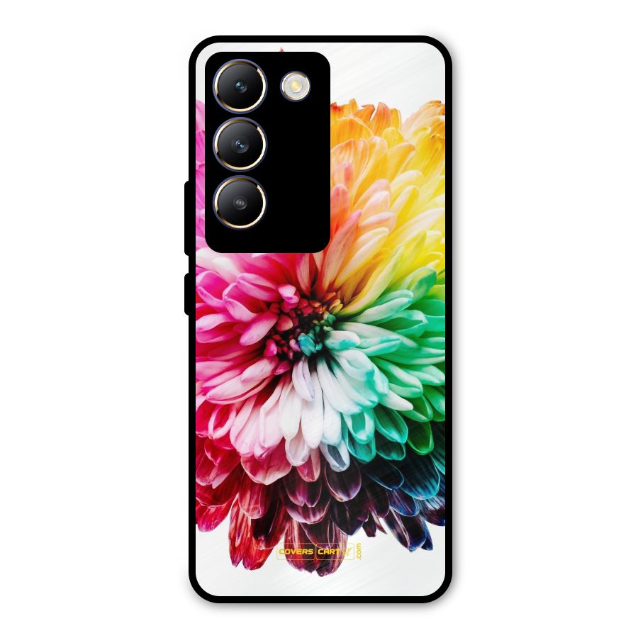 Colorful Flower Metal Back Case for Vivo T3 5G