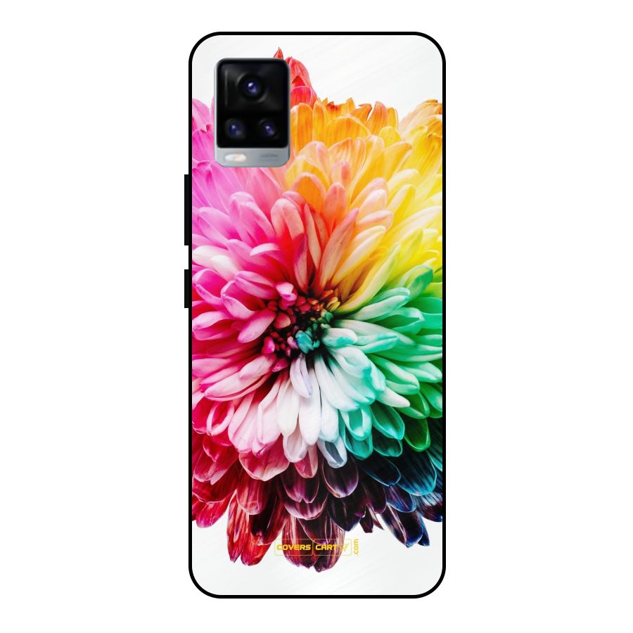 Colorful Flower Metal Back Case for Vivo V20