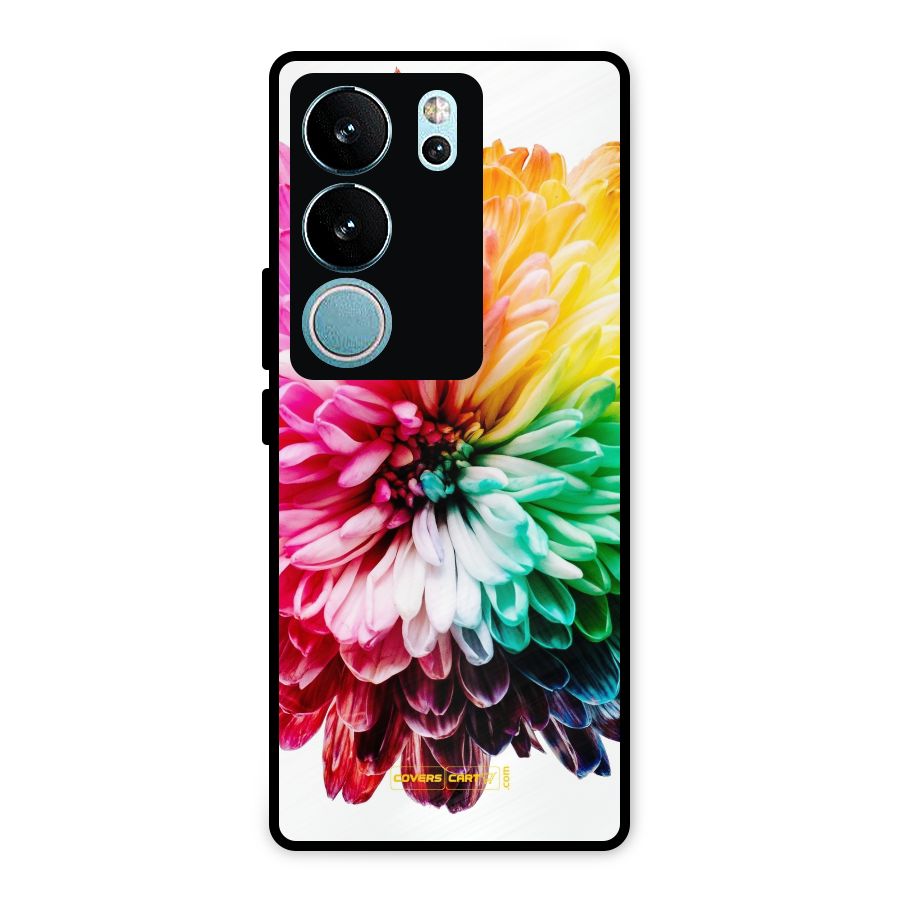 Colorful Flower Metal Back Case for Vivo V29