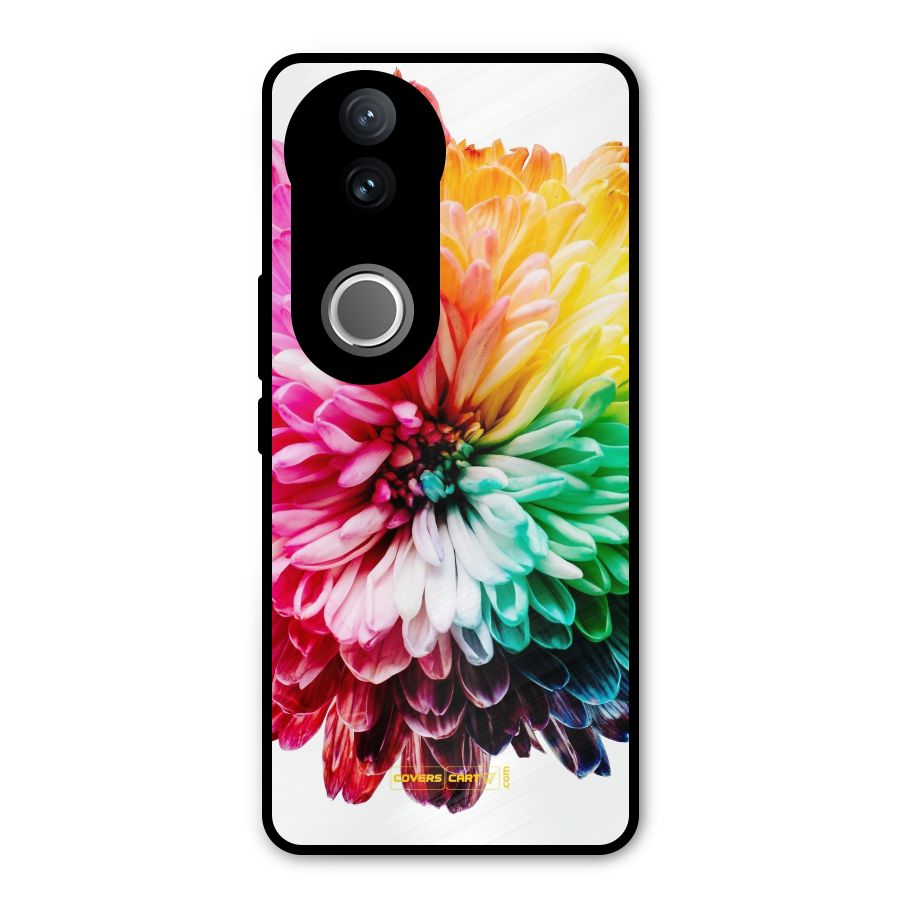 Colorful Flower Metal Back Case for Vivo V50e