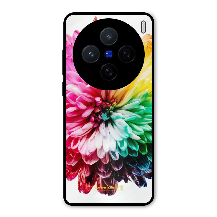 Colorful Flower Metal Back Case for Vivo X200