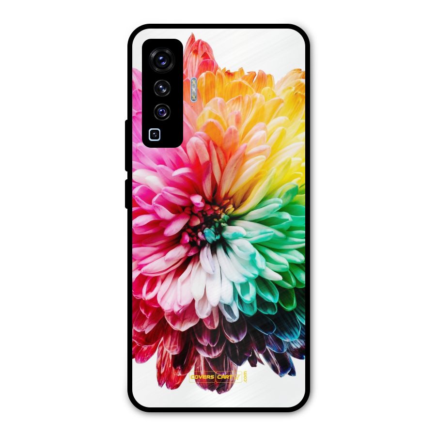 Colorful Flower Metal Back Case for Vivo X50