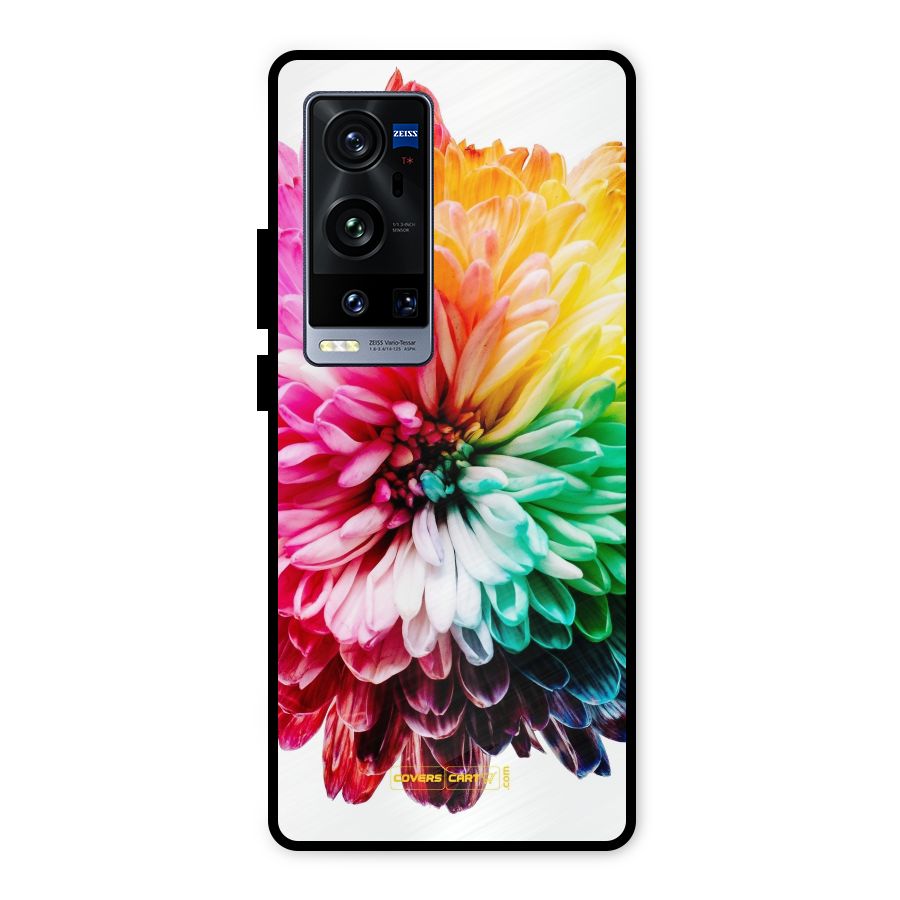 Colorful Flower Metal Back Case for Vivo X60 Pro Plus