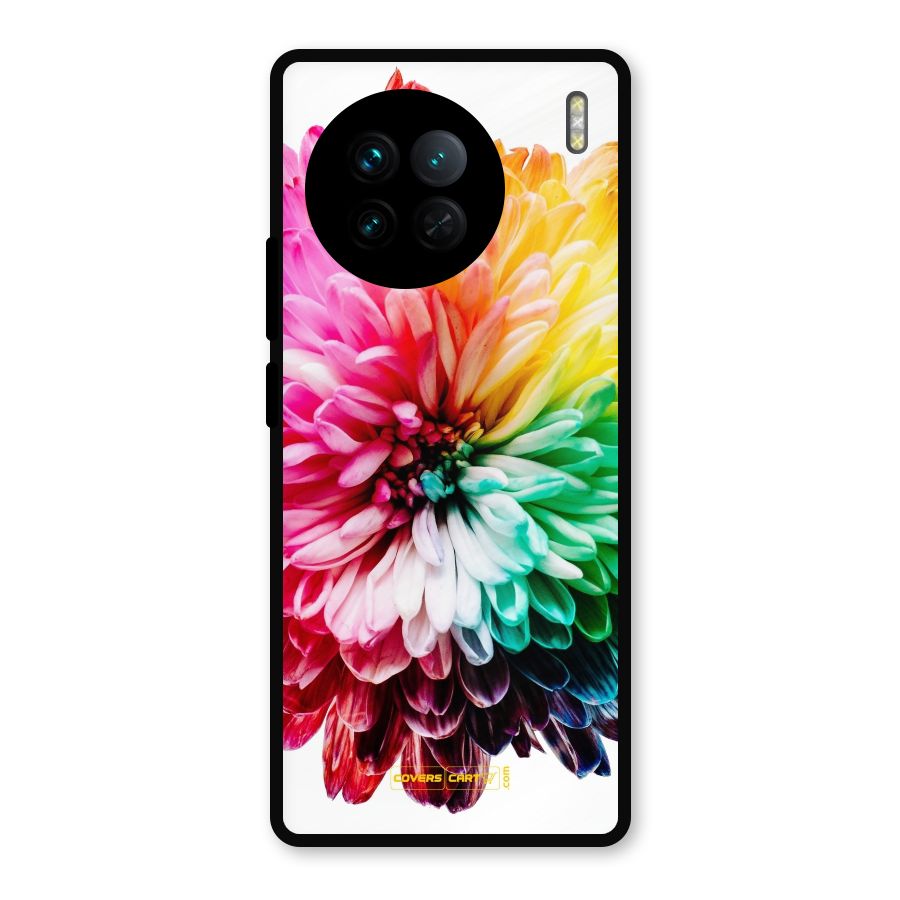 Colorful Flower Metal Back Case for Vivo X90