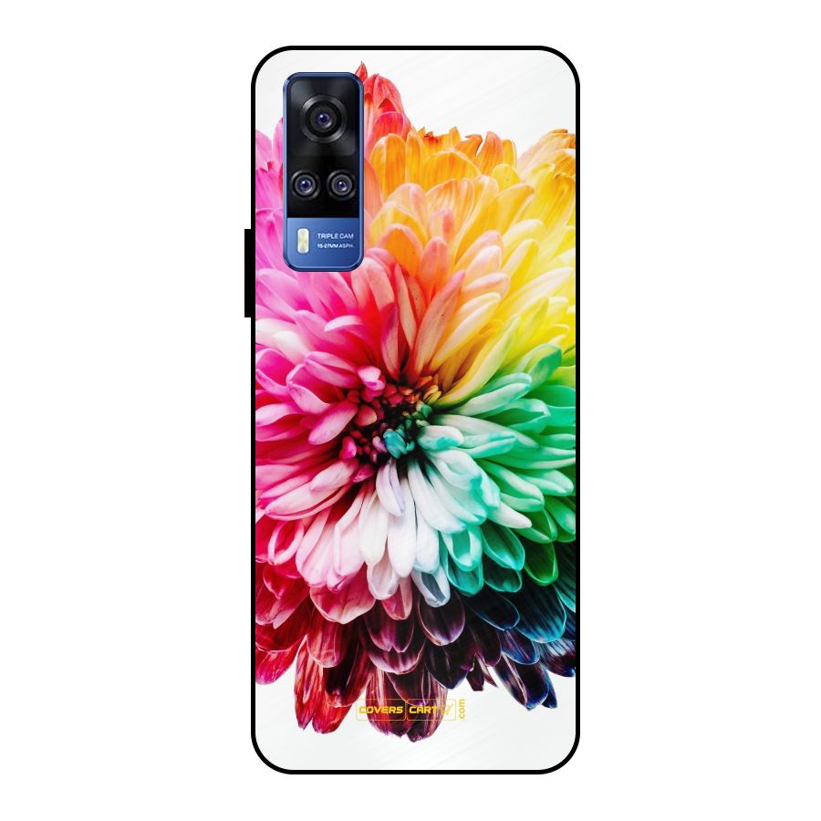 Colorful Flower Metal Back Case for Vivo Y51