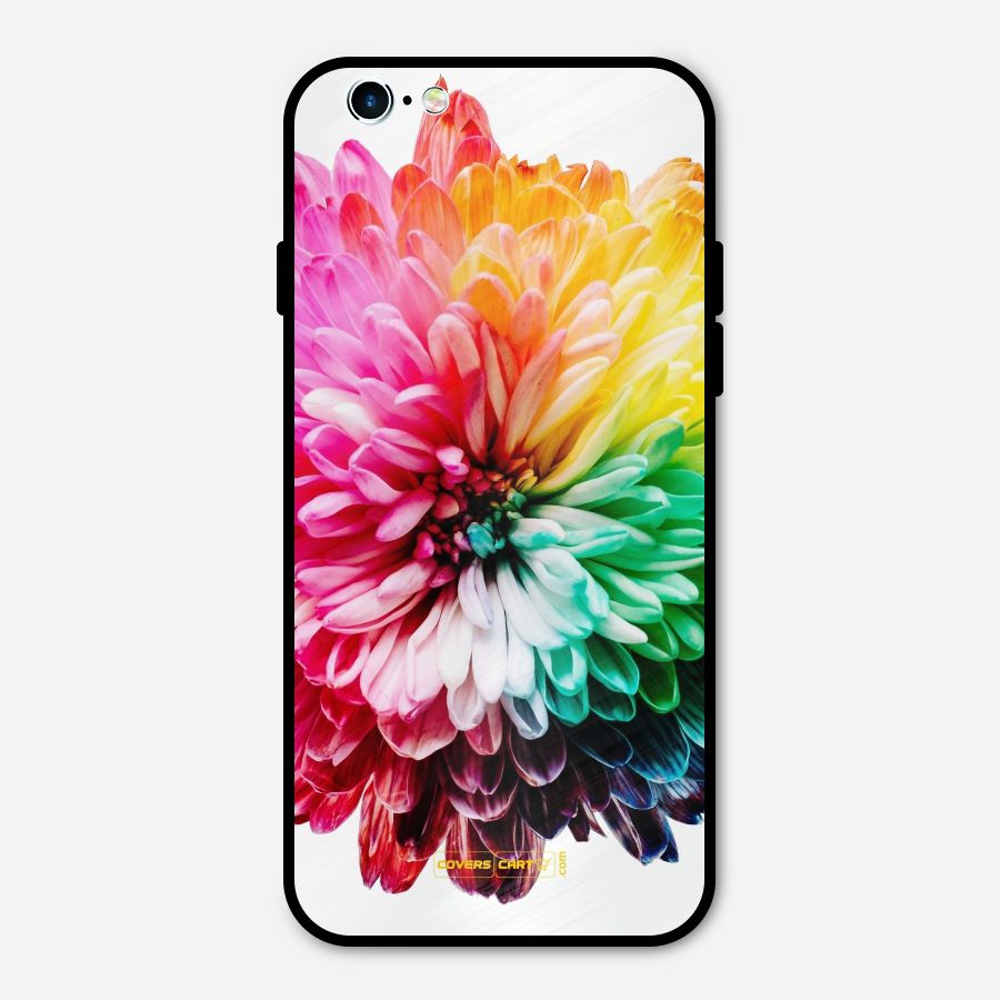 Colorful Flower Metal Back Case for iPhone 6 6s