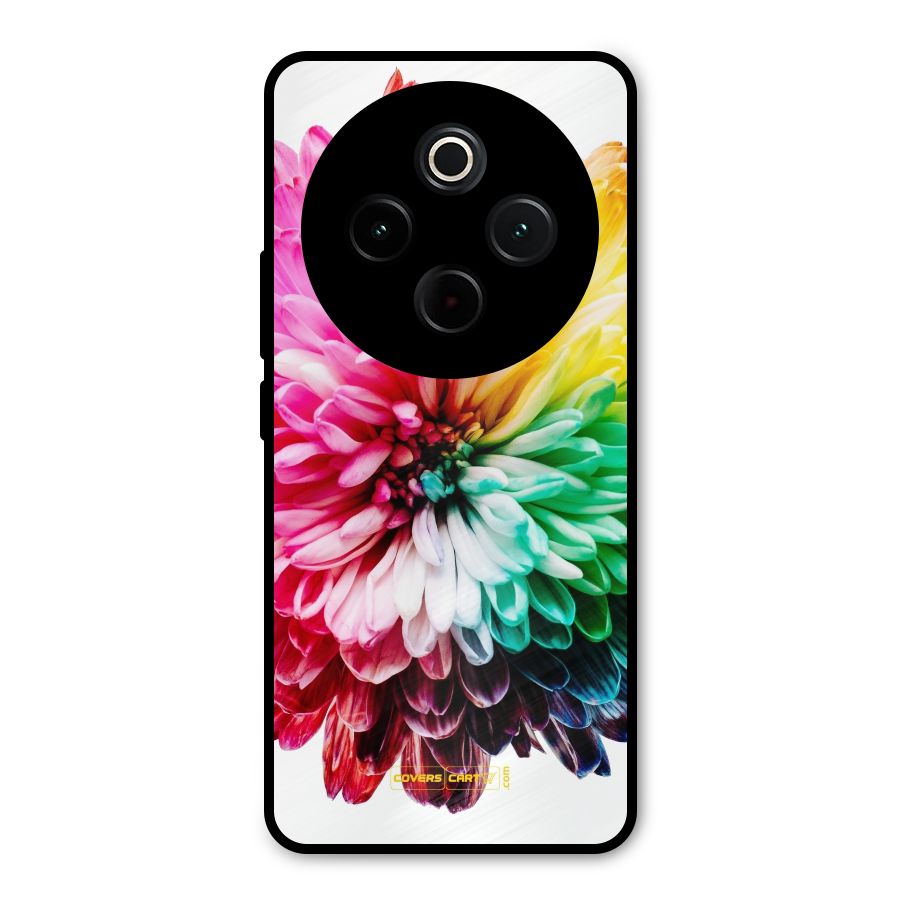 Colorful Flower Metal Back Case for iQOO Z10