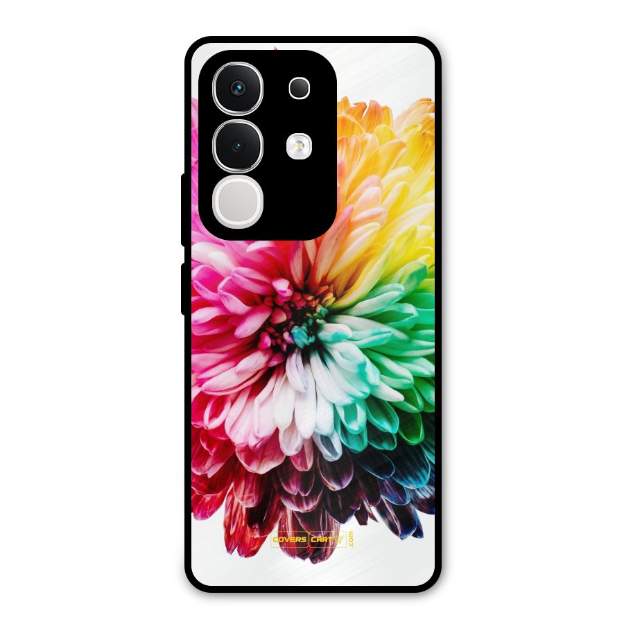 Colorful Flower Metal Back Case for iQOO Z10x