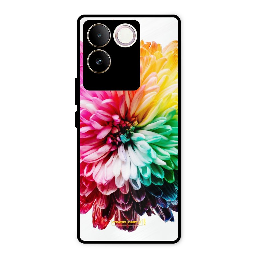 Colorful Flower Metal Back Case for iQOO Z7 Pro