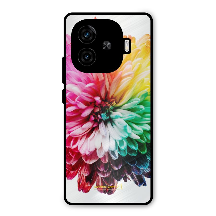 Colorful Flower Metal Back Case for iQOO Z9 Turbo