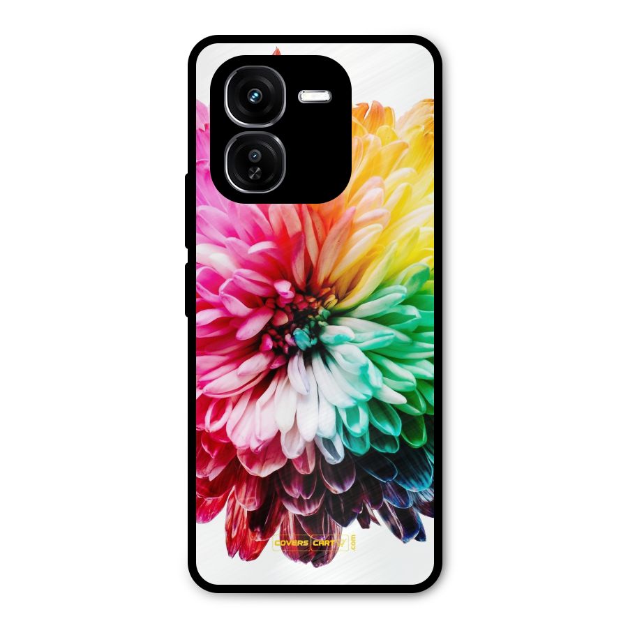 Colorful Flower Metal Back Case for iQOO Z9x