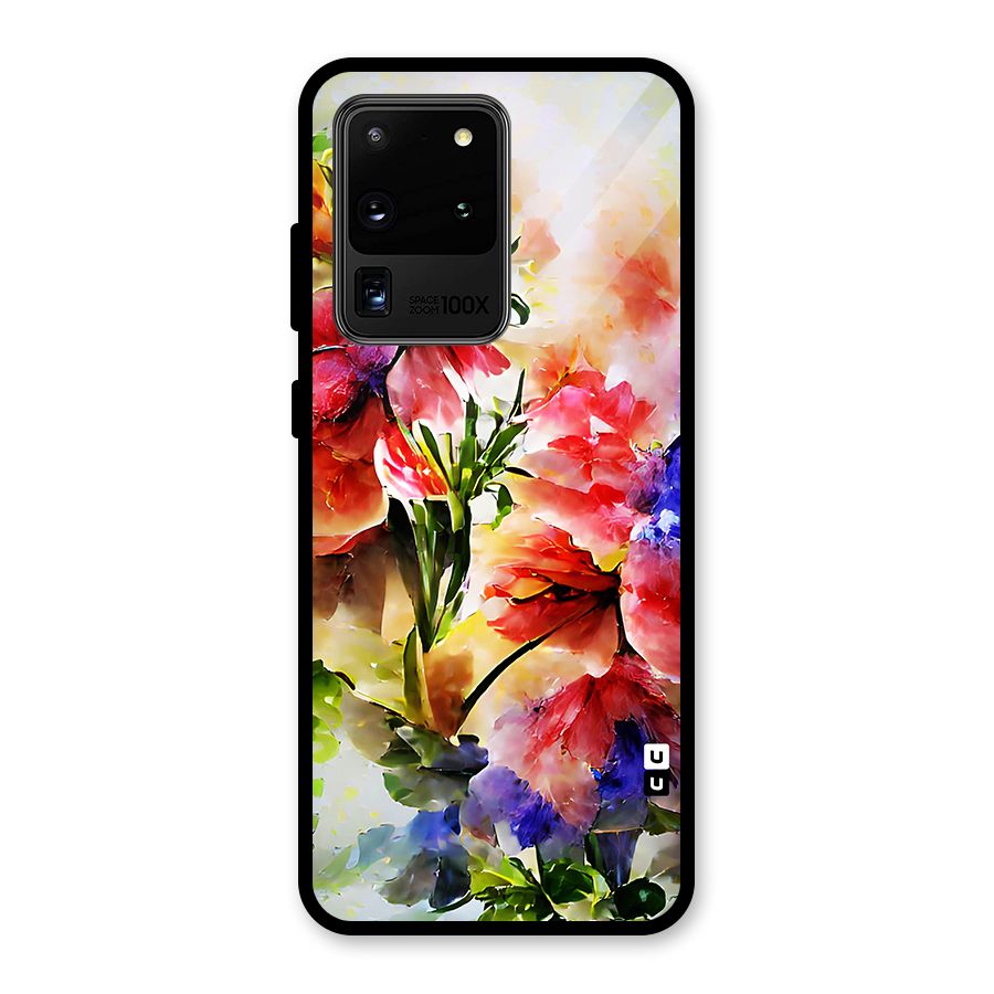Colorful Flowers Fine Art Glass Back Case for Galaxy S20 Ultra