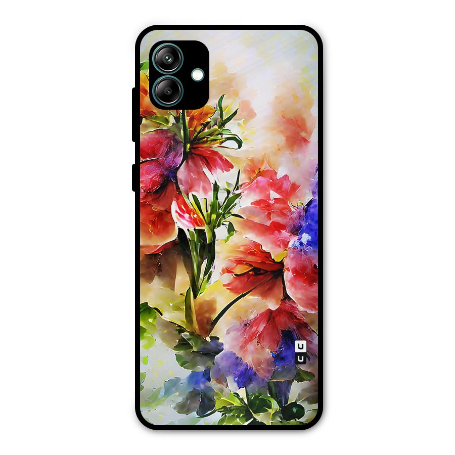 Colorful Flowers Fine Art Metal Back Case for Galaxy A04