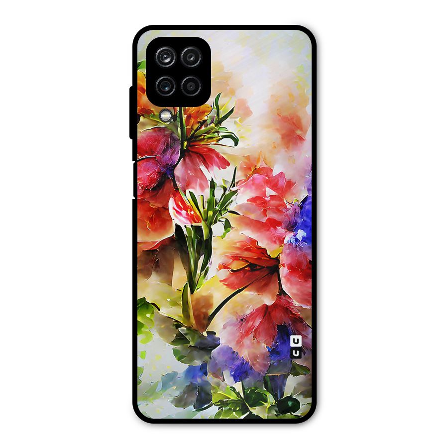 Colorful Flowers Fine Art Metal Back Case for Galaxy A12
