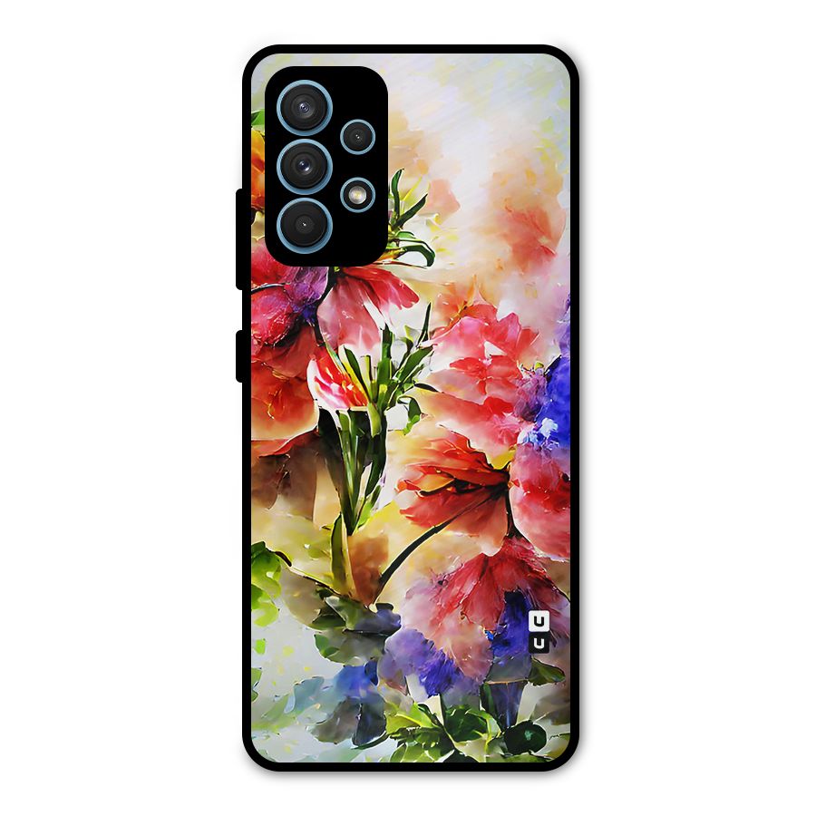 Colorful Flowers Fine Art Metal Back Case for Galaxy A32