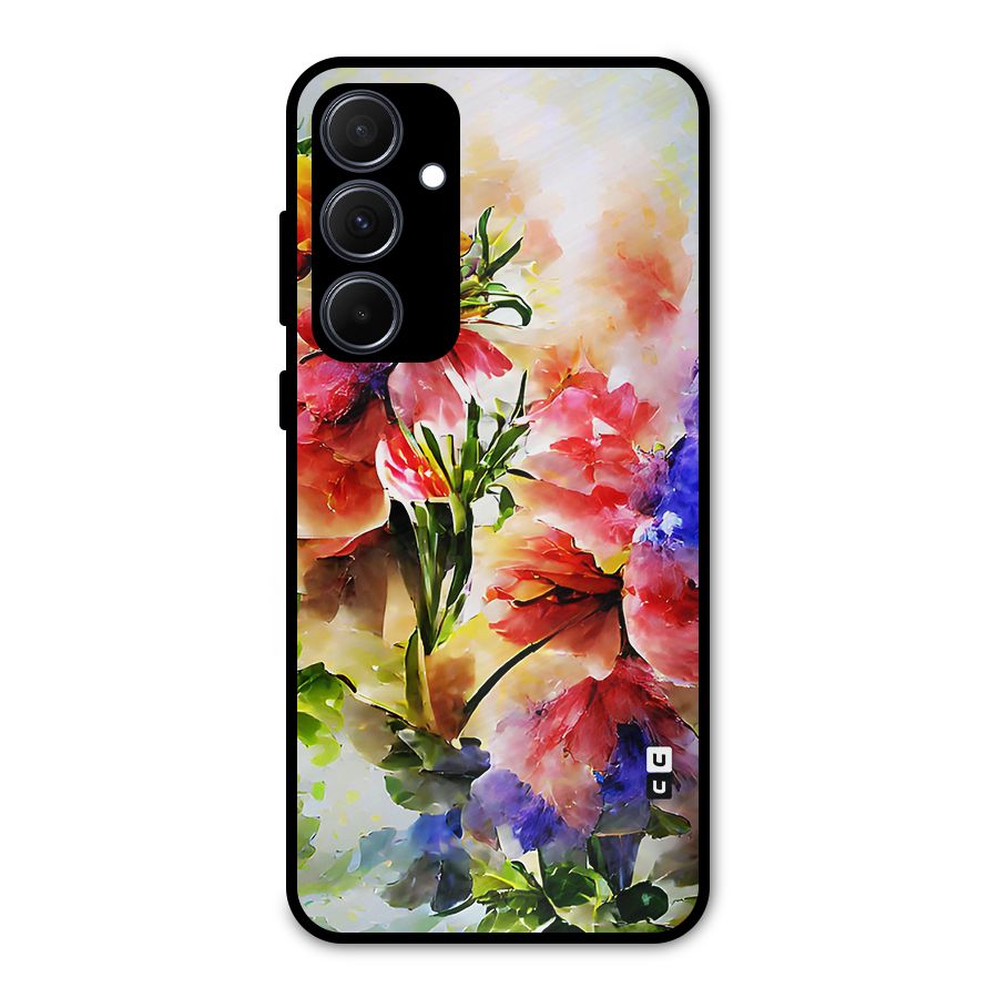 Colorful Flowers Fine Art Metal Back Case for Galaxy A35
