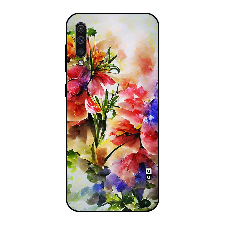 Colorful Flowers Fine Art Metal Back Case for Galaxy A50s