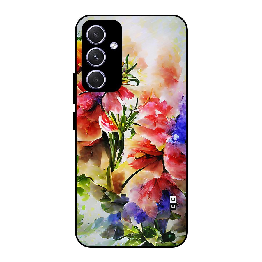 Colorful Flowers Fine Art Metal Back Case for Galaxy A54