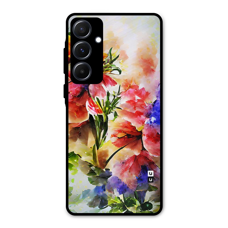 Colorful Flowers Fine Art Metal Back Case for Galaxy A55