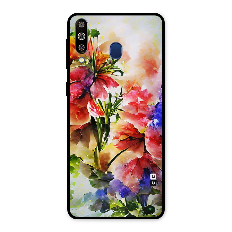 Colorful Flowers Fine Art Metal Back Case for Galaxy M30