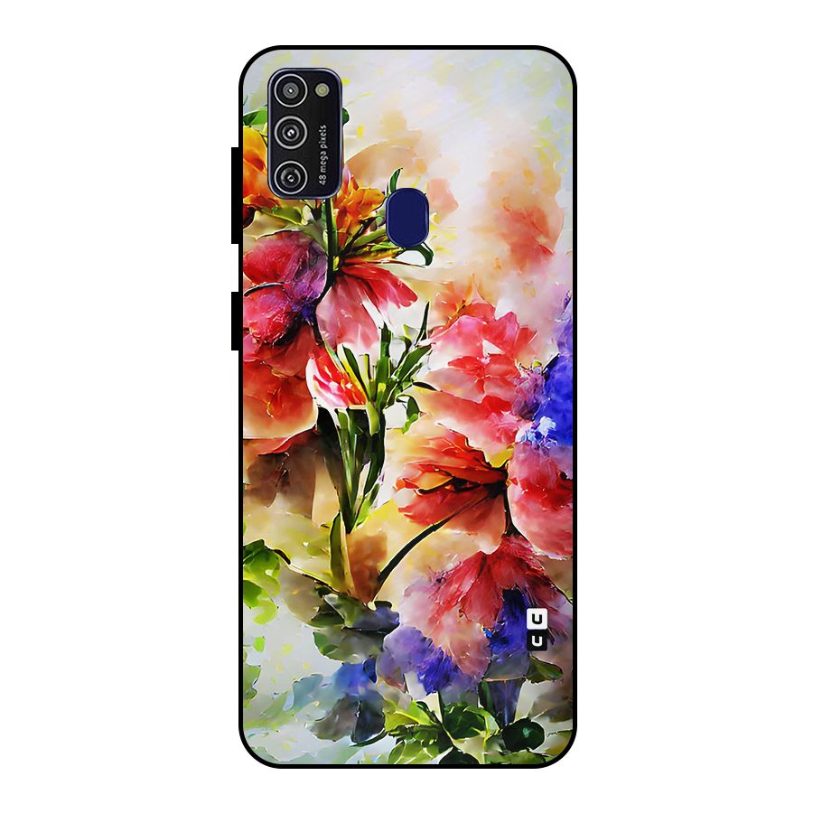 Colorful Flowers Fine Art Metal Back Case for Galaxy M30s