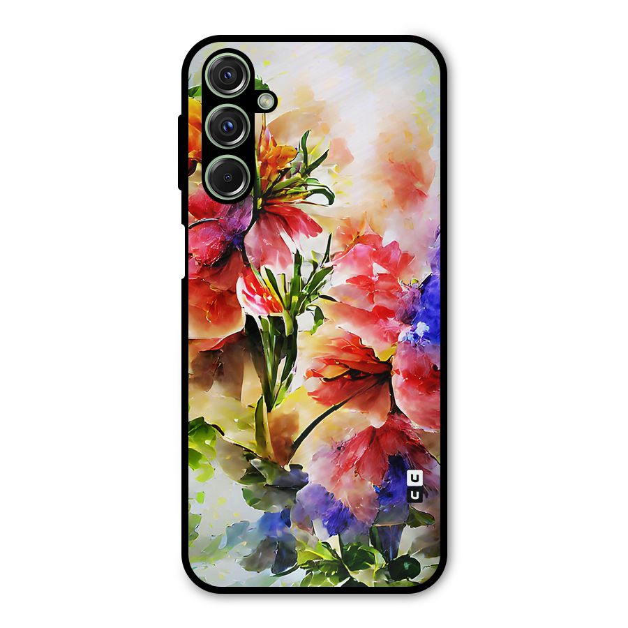 Colorful Flowers Fine Art Metal Back Case for Galaxy M34