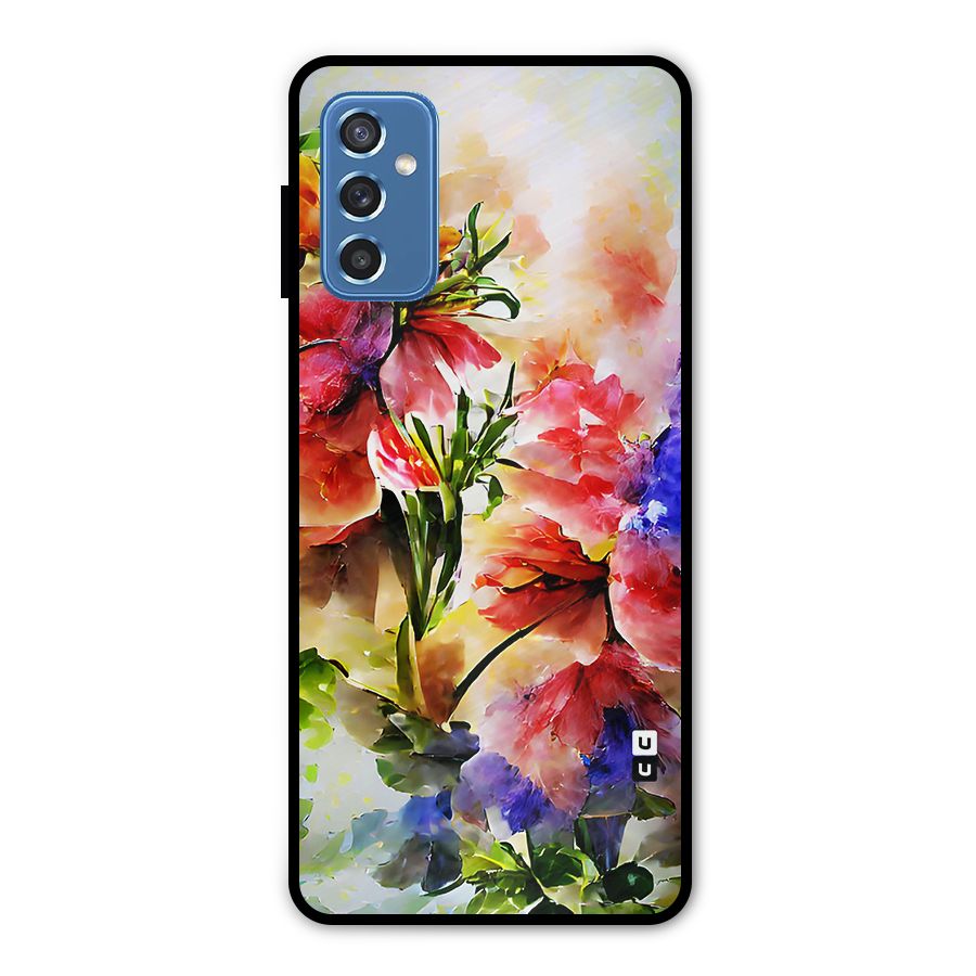 Colorful Flowers Fine Art Metal Back Case for Galaxy M52 5G