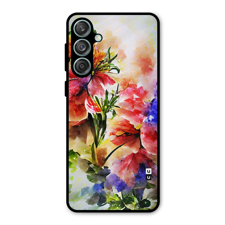 Colorful Flowers Fine Art Metal Back Case for Galaxy M55 5G