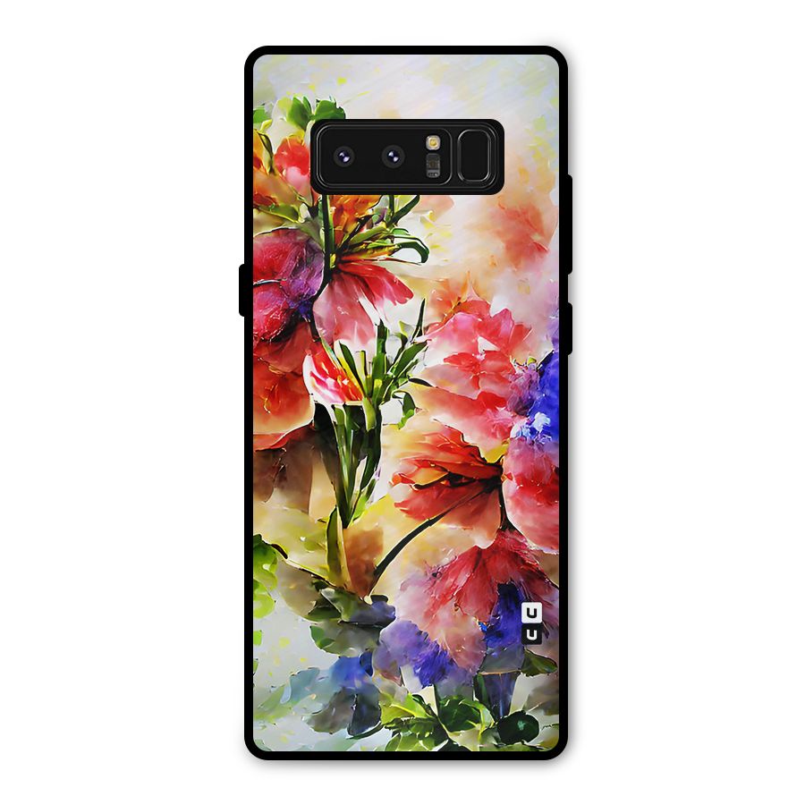 Colorful Flowers Fine Art Metal Back Case for Galaxy Note 8
