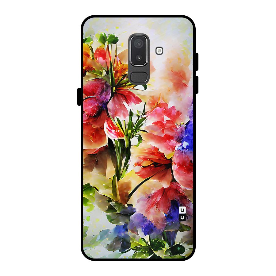 Colorful Flowers Fine Art Metal Back Case for Galaxy On8 (2018)