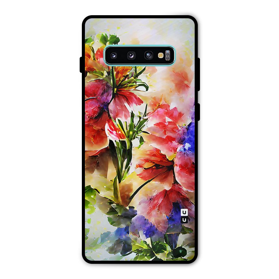 Colorful Flowers Fine Art Metal Back Case for Galaxy S10 Plus