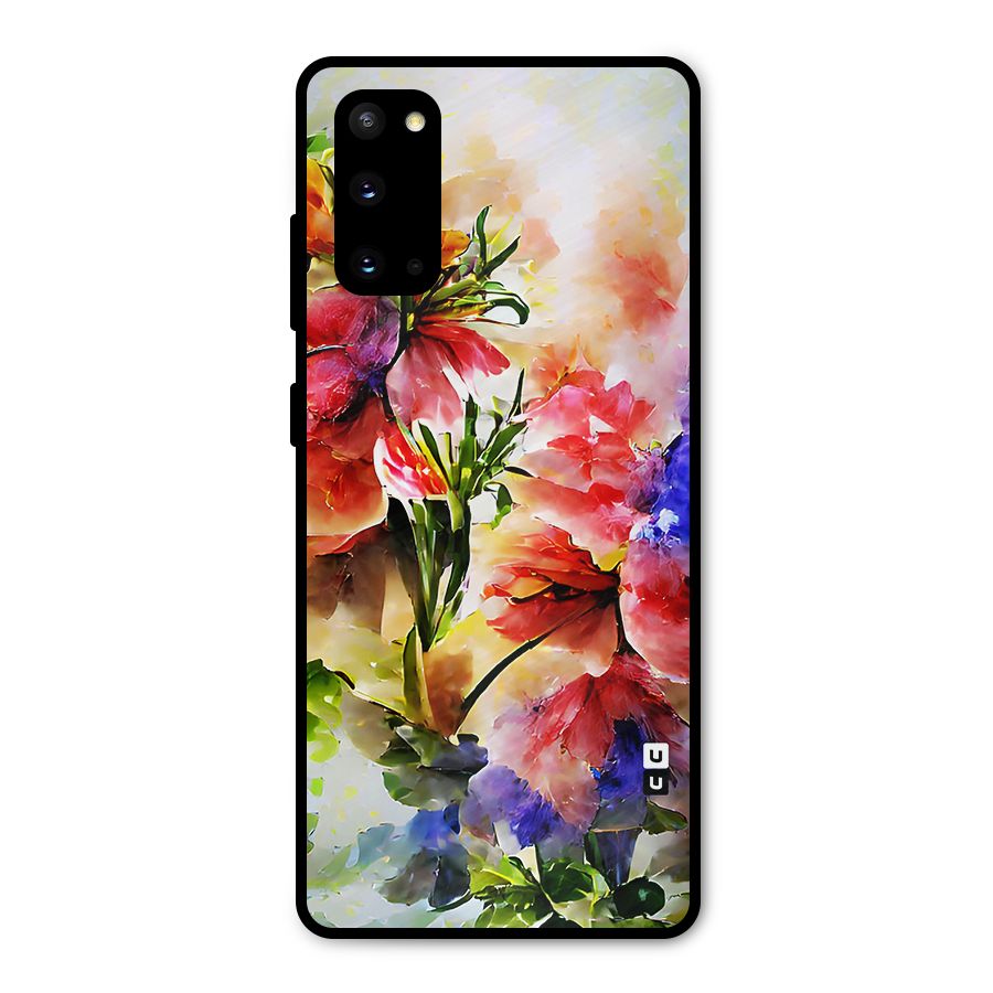 Colorful Flowers Fine Art Metal Back Case for Galaxy S20