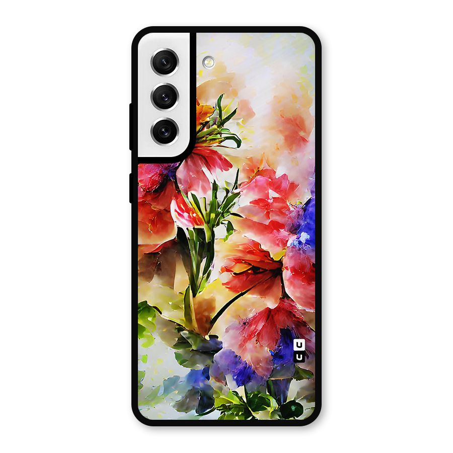 Colorful Flowers Fine Art Metal Back Case for Galaxy S21 FE 5G