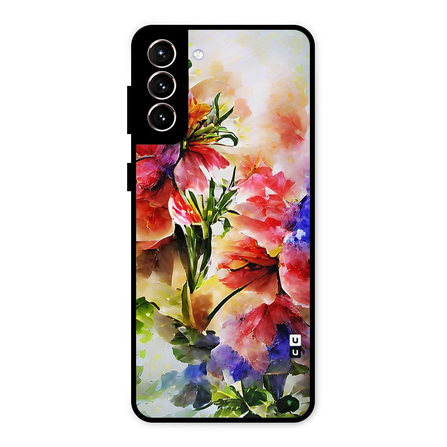 Colorful Flowers Fine Art Metal Back Case for Galaxy S21 Plus