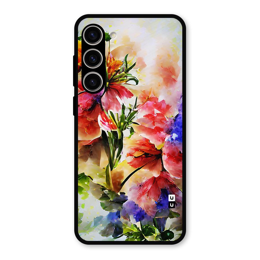 Colorful Flowers Fine Art Metal Back Case for Galaxy S23 Plus